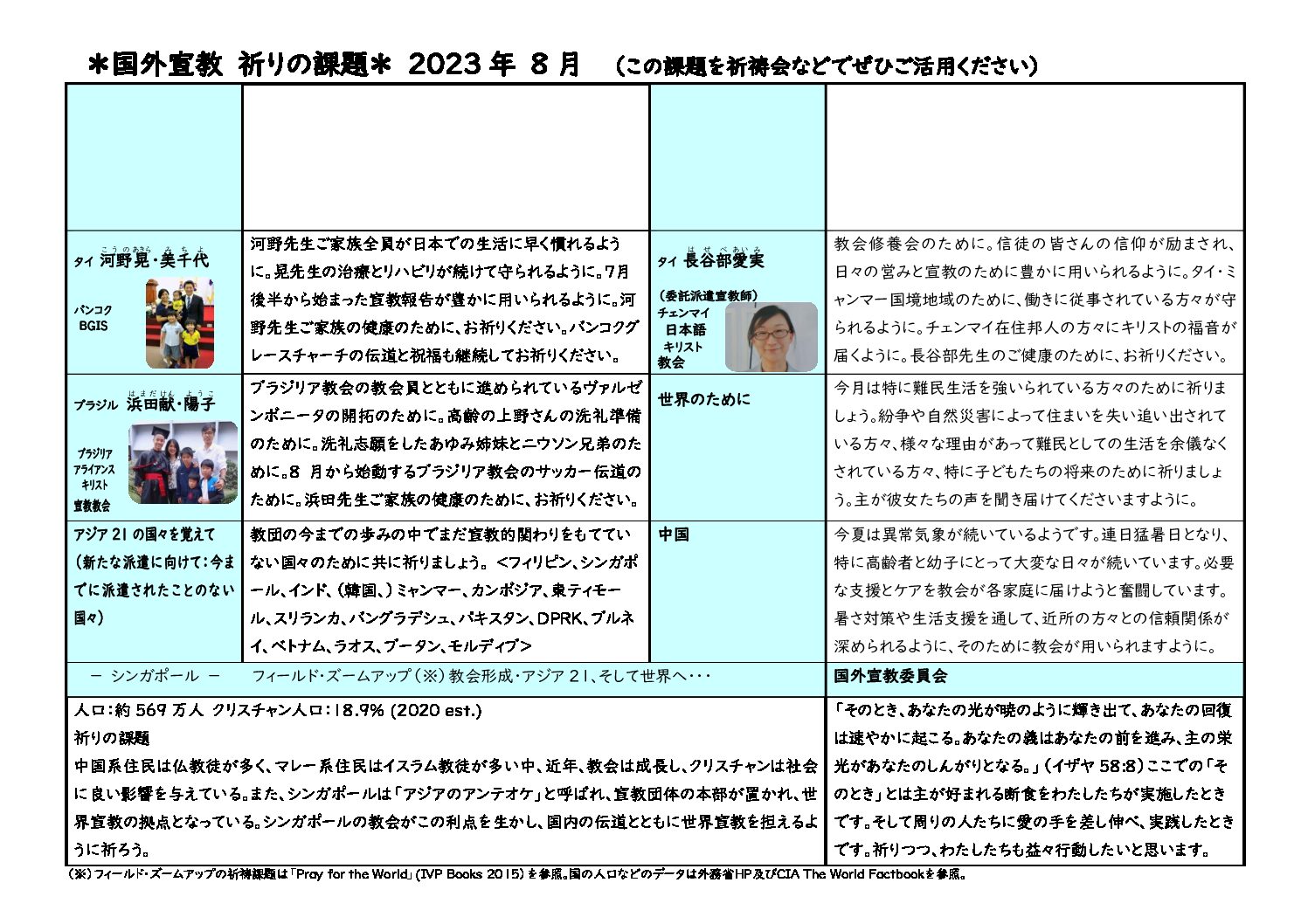【国外】祈りの課題2023年8月HP版（確定版）