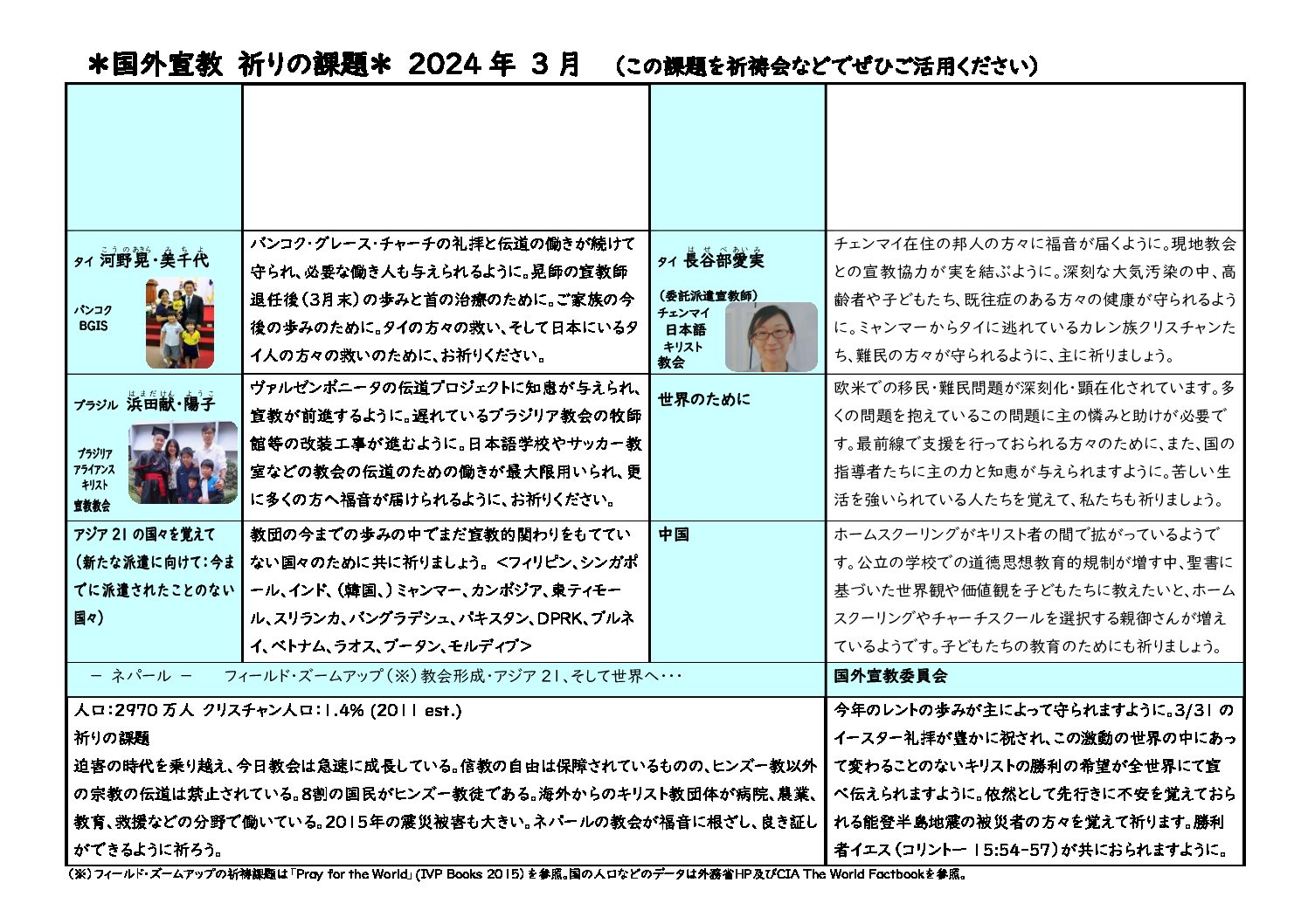 【国外】祈りの課題2024年3月HP版（確定版）