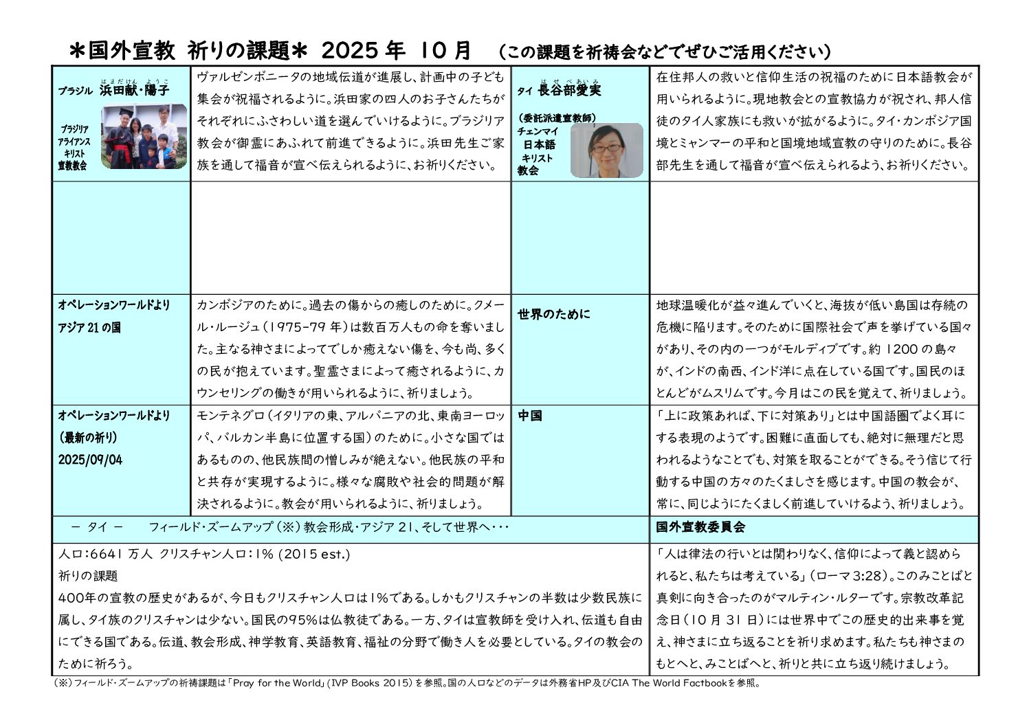 【国外】祈りの課題2025年10月HP版（確定版）
